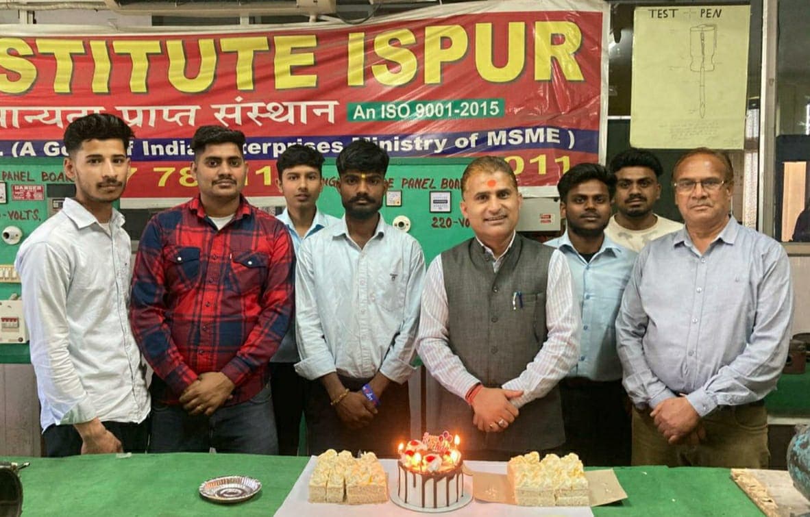 Aastha Institute faculty and students at a campus celebration