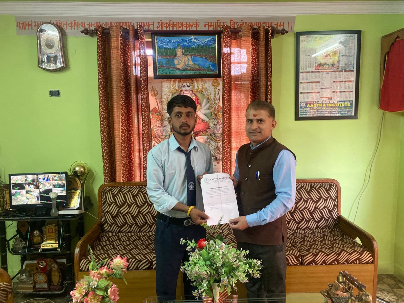 Placement and certificate moment at Aastha Institute